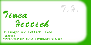 timea hettich business card