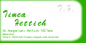 timea hettich business card